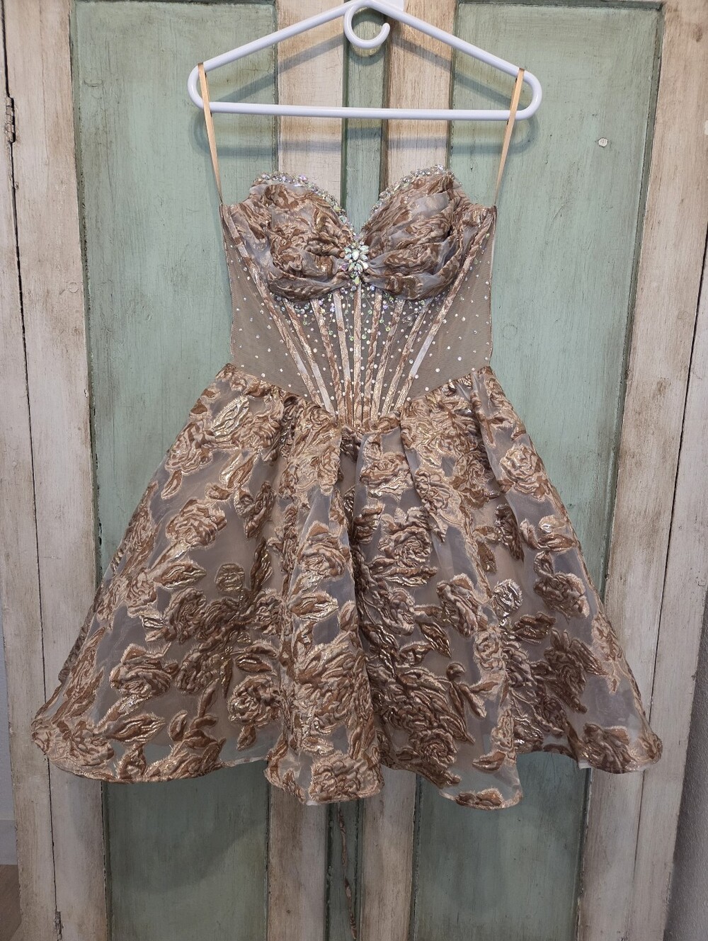 Strapless Mini Hoco Dress: Amelia Couture 8075S